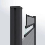 Aluminum fence post for perimeter and commercial security fencing