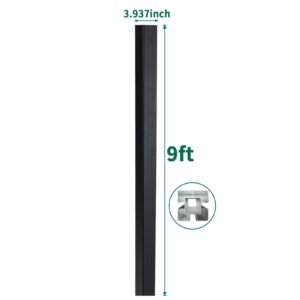 9ft extra heavy duty gate post 3.9 inches wide