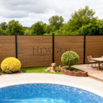 Walnut brown composite privacy fence co-extrusion wholesale