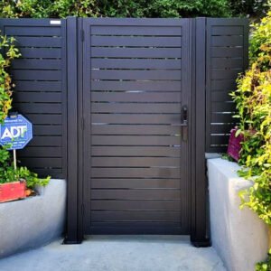 Single Aluminum Gate with fence 