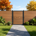 Modern single WPC fence gate for backyard