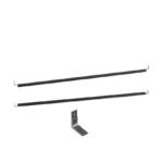 6ft Black Aluminum Fence Frame Kit - Horizontal/Privacy WPC Panel Bracket