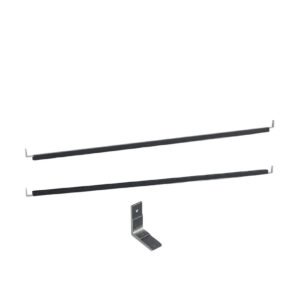 6ft Black Aluminum Fence Frame Kit - Horizontal/Privacy WPC Panel Bracket