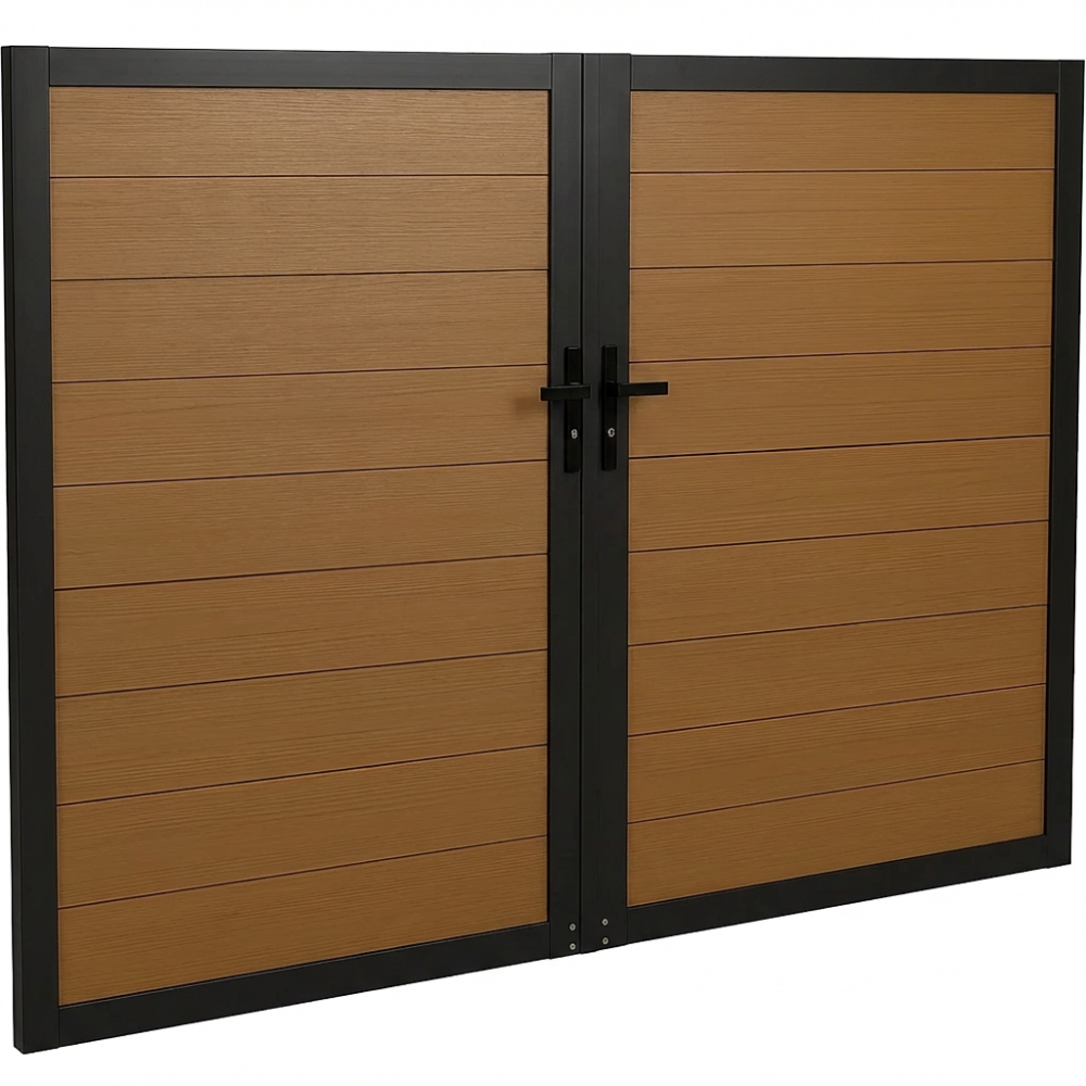 WPC Fence Double Gate - 10ft x 6ft