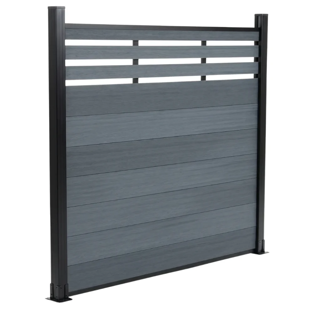 Top Lattice Privacy Composite Fence Wholesale Price - Light Gray