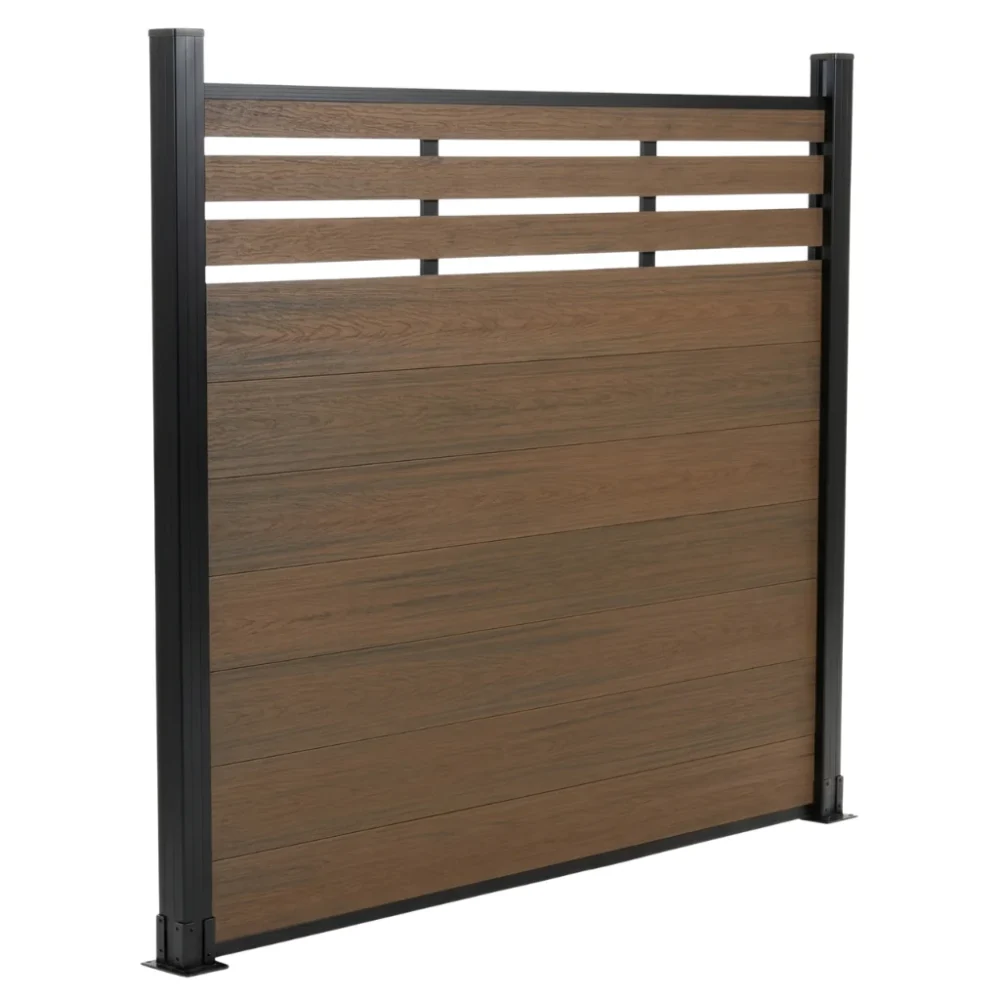 Top Lattice Privacy Composite Fence Wholesale Price - Walnut
