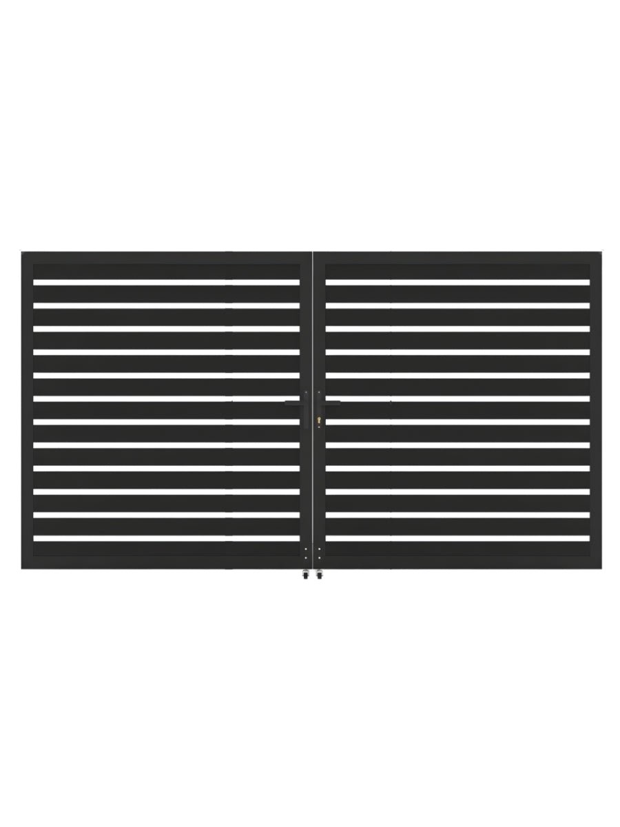 Aluminum Premium Fence Gate 12x6 – Modern, Heavy Duty, Semi Privacy