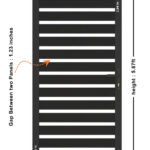 3ft x 6ft aluminum fence gate semi privacy modern outdoor gate panel