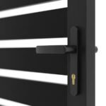 Modern aluminum semi privacy fence gate 3x6 ft for home exterior fencing
