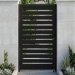 Aluminum fence gate 3ft wide 6ft tall semi privacy outdoor gate panel