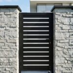 Durable aluminum semi privacy gate 3x6 ft for residential boundary fencing