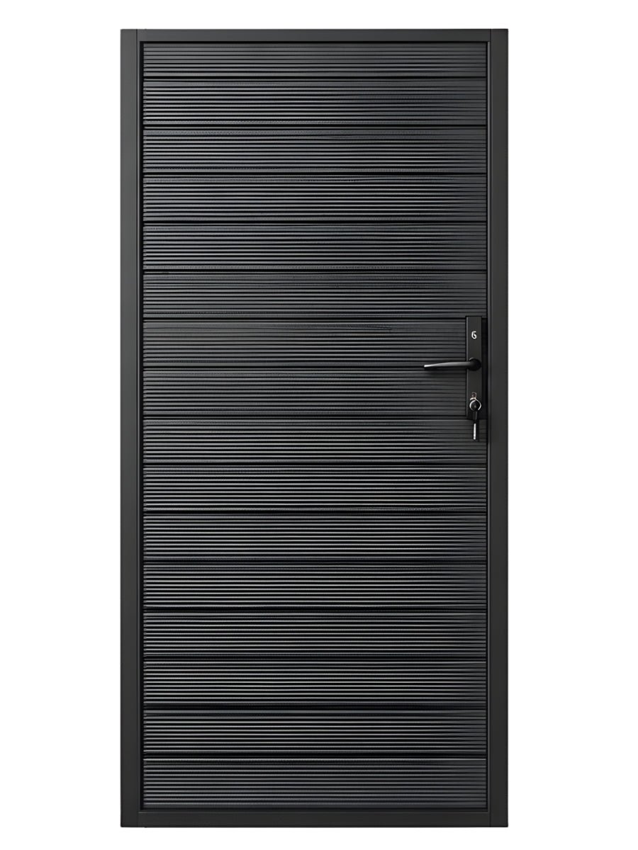 Aluminum premium fence gate 3x6 ft modern heavy duty full privacy gate
