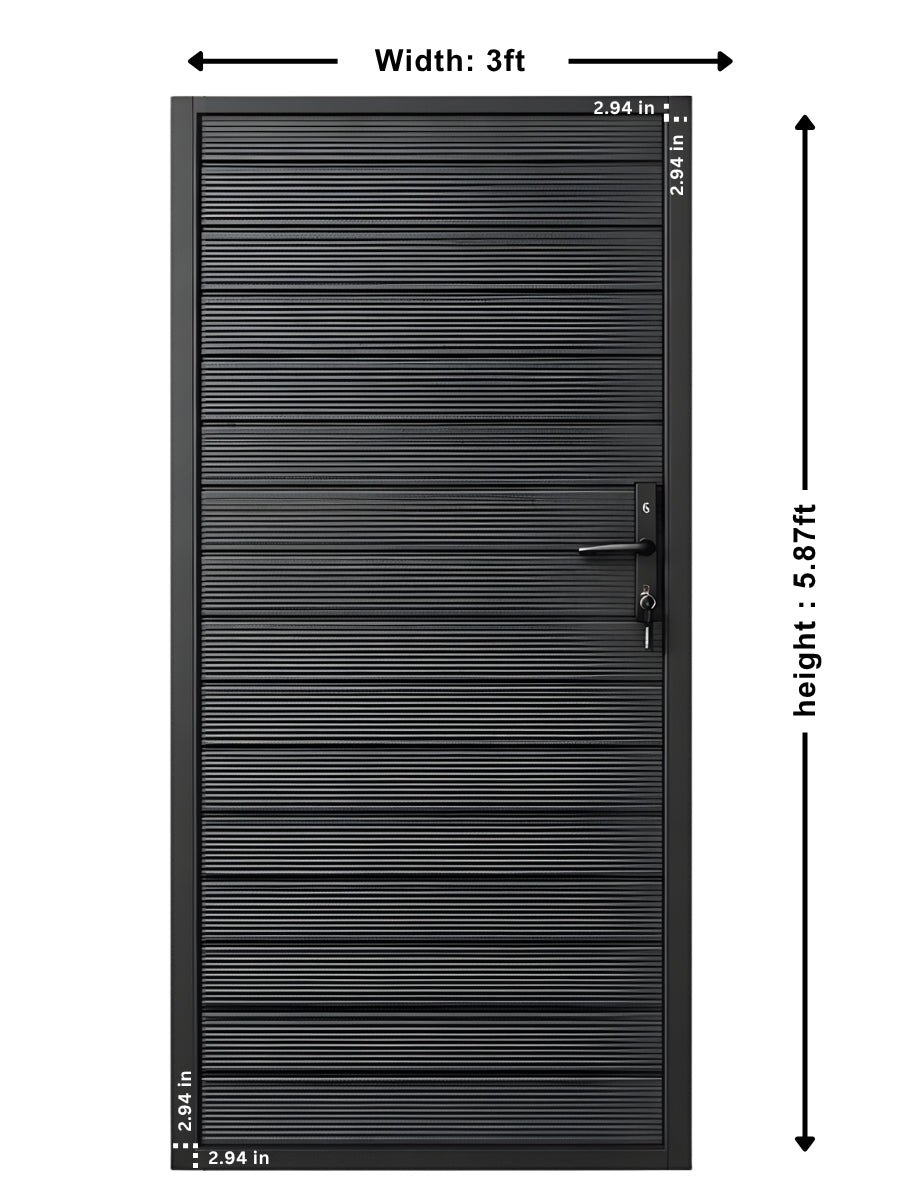 3ft x 6ft aluminum fence gate full privacy modern outdoor gate panel