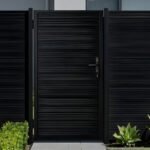 Premium aluminum fence gate 3x6 ft full privacy secure outdoor entry
