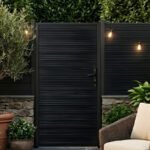 Modern aluminum fence gate 3x6 ft for home exterior privacy fencing