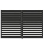 Semi privacy double gate 10ft aluminum driveway gate modern outdoor entrance