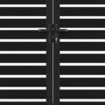 semi privacy aluminum driveway gate 10ft wide double gate exterior design