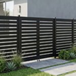 10ft wide aluminum semi privacy double swing gate for driveway access