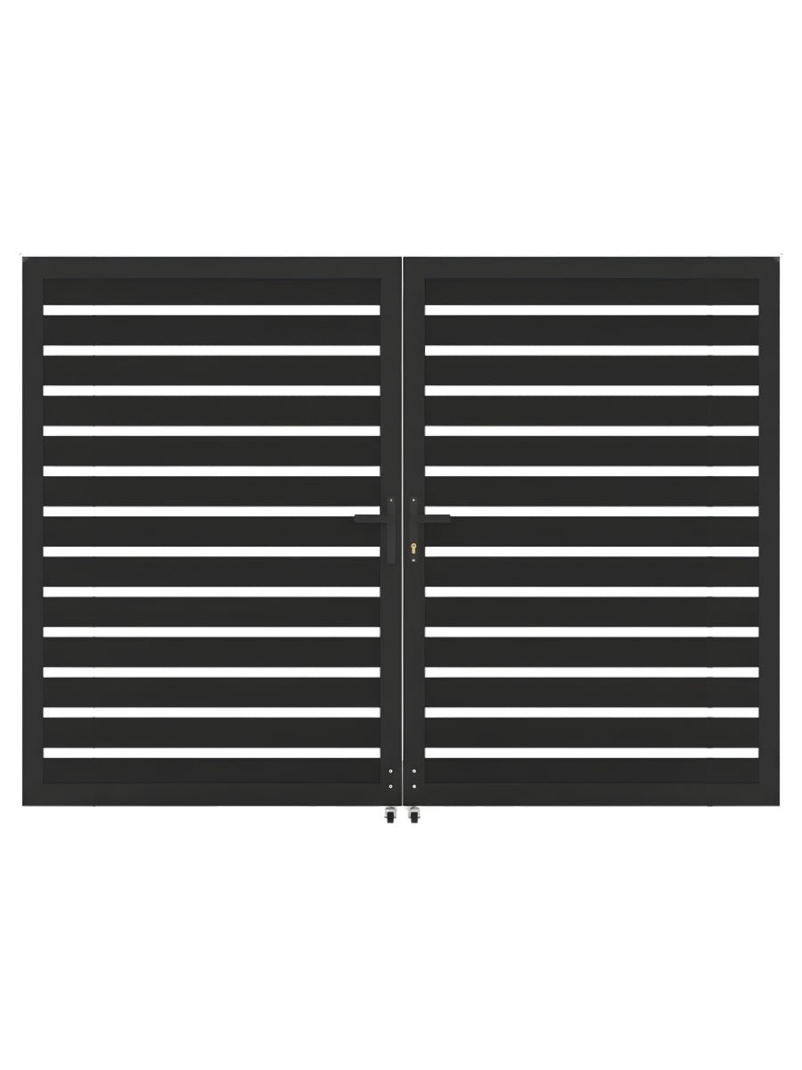 Aluminum Premium Fence Gate 8x6 – Modern, Heavy Duty, Semi Privacy