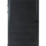 Black WPC composite fence gate single panel 3ft x 6ft outdoor privacy gate