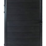 WPC fence gate single black color 4x6 ft outdoor composite gate modern design