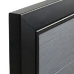 3x6 light gray WPC fence gate panel for residential privacy fencing
