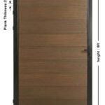 Single WPC fence gate 4x6 feet walnut finish durable outdoor privacy gate