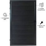 Black WPC fence gate single panel 4x6 ft composite exterior gate