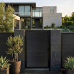 4x6 ft black WPC fence gate single panel modern weatherproof outdoor gate