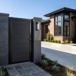 Black WPC composite single fence gate 3ft by 6ft outdoor privacy solution