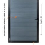 Single WPC fence gate 4x6 feet light gray finish durable outdoor privacy gate
