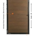 Walnut color WPC fence gate single panel 4x6 ft composite exterior gate